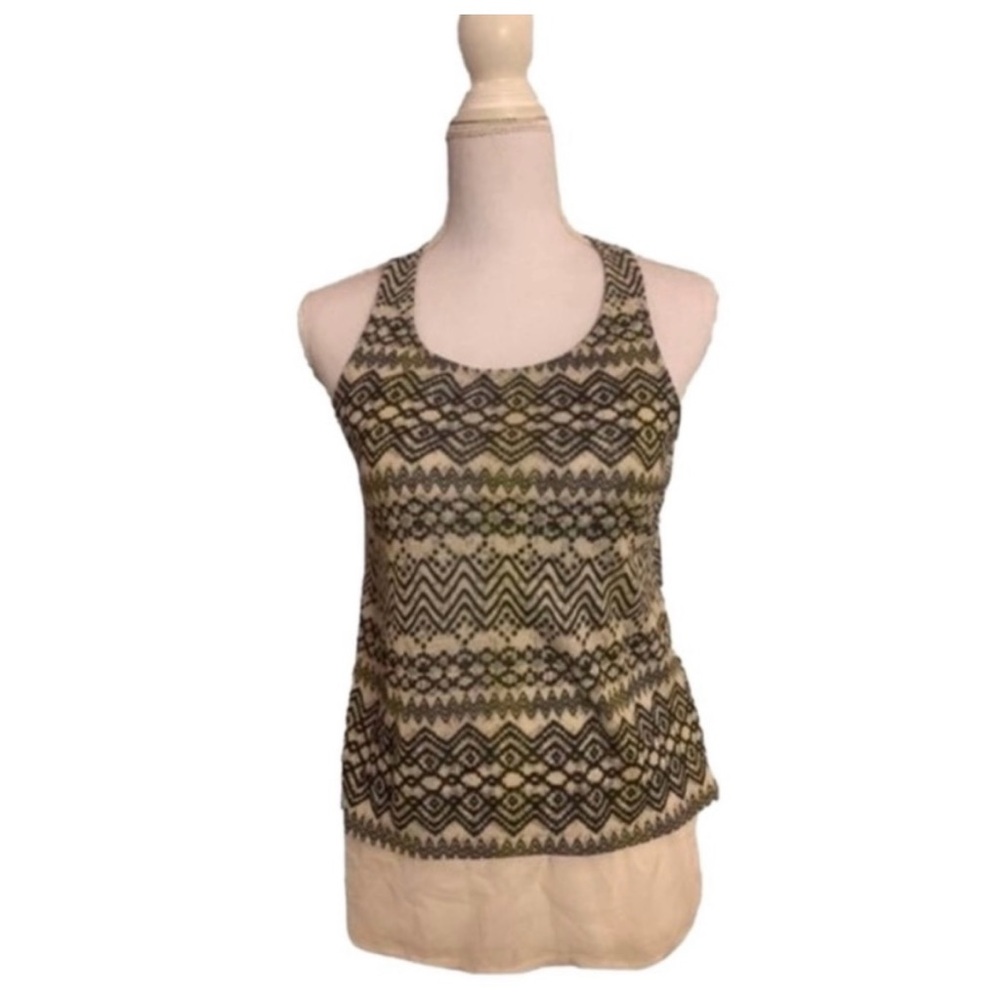 Princess Vera Wang Tank Top Hi Low Style Tribal Chevron Aztec Print Boho Small